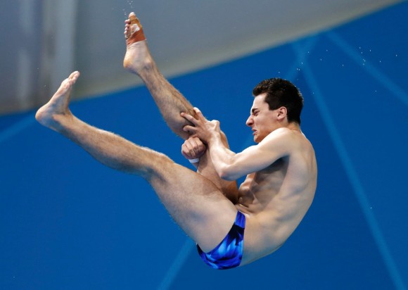 Feck resbaló al momento de realizar un salto, y según un experto de clavados de la BBC de Londres perdió al menos “una o dos uñas” de uno de sus pies.Foto: Reuters