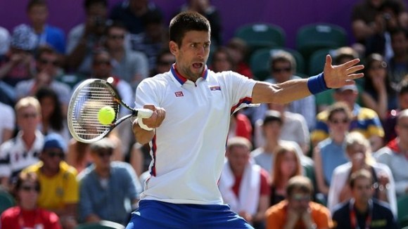 Novak Djokovic durante los cuartos de final