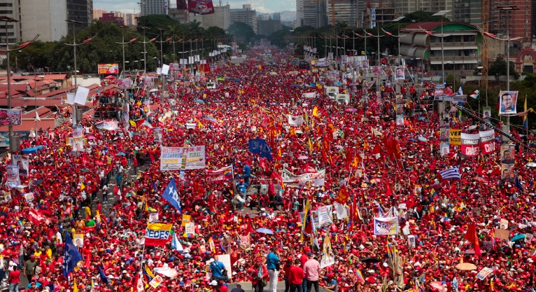 Cierre de campaña del presidente Hugo Chávez. FOTO: COMANDO CARABOBO