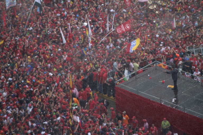 Cierre de campaña del presidente Hugo Chávez. FOTO: AVN