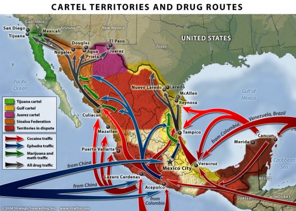 Rutas de la droga en México 