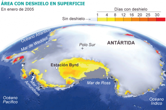 Antártida. Fuente: G. Picard (LGGE). / EL PAÍS
