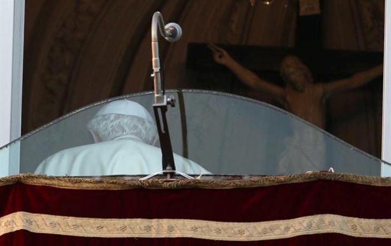 La última foto pública de Benedicto XVI como Papa. Foto AP