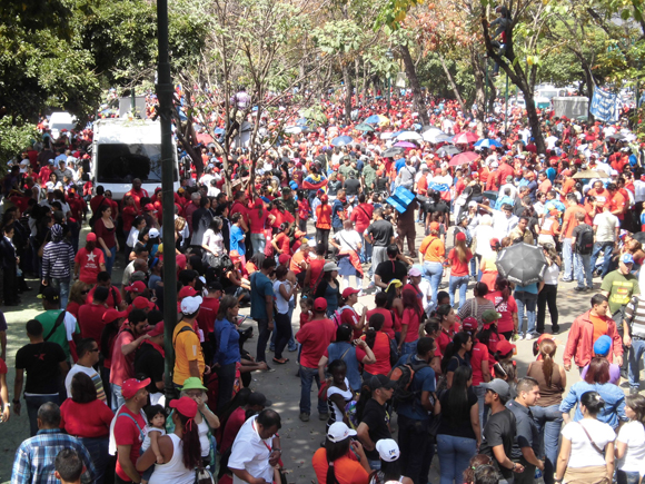 Homenaje a Chávez en Caracas. Foto: Maribel Acosta