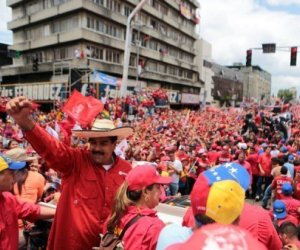 Nicolas Maduro durante un mitin