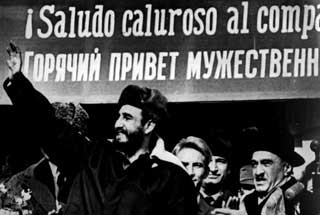 Fidel durante visita a la URSS.