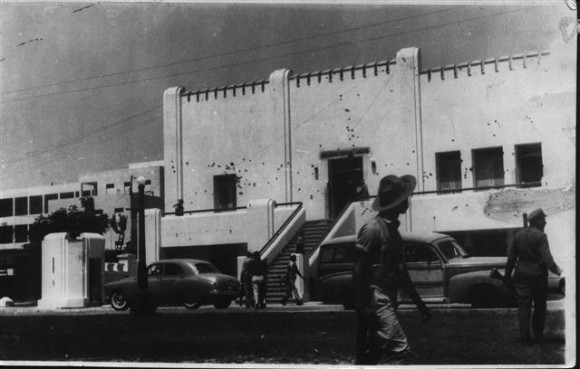 El Cuartel Moncada después del Asalto del 26 de Julio de 1953. Foto: Archivo de Cubadebate