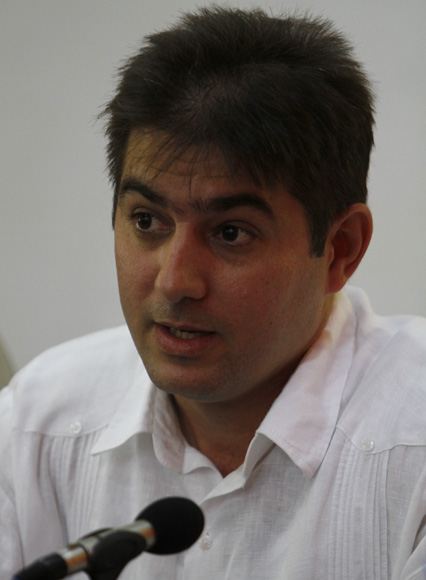 Abel Enrique González Santamaría, autor del libro La Gran Estrategia Estados Unidos VS América Latina. Foto: Ladyrene Pérez/Cubadebate.