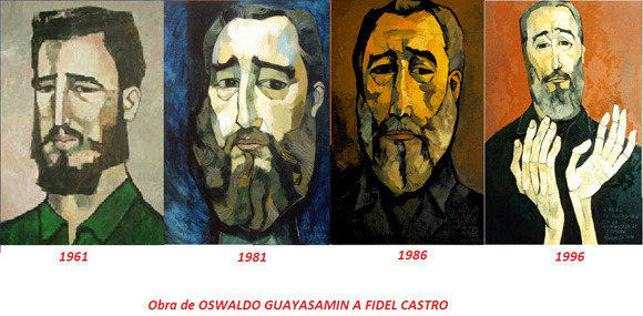 Obra de Oswaldo Guayasamín a Fidel Castro