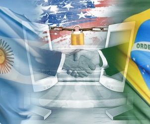 Los ministros de Defensa de Brasil y Argentina firmaron un acuerdo para crear un subgrupo bilateral de trabajo que se dedicará a "lograr un óptimo desarrollo en ciberdefensa" y minimizar "situaciones de vulnerabilidad". Foto: Corbis / RT / deviantart.com 