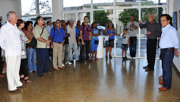 Inauguración de la exposición Ciudad Azul. Foto: Ladyrene Pérez/Cubadebate.