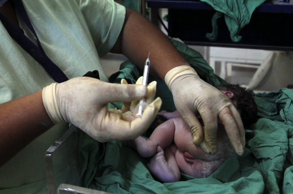 Profilaxis al recién nacido. Foto: Ladyrene Pérez/Cubadebate.