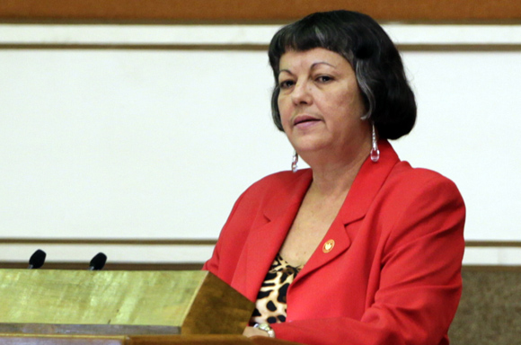 Margarita González Fernández, Ministra de Trabajo  y Seguridad Social. Foto: Ladyrene Perez/Cubadebate.