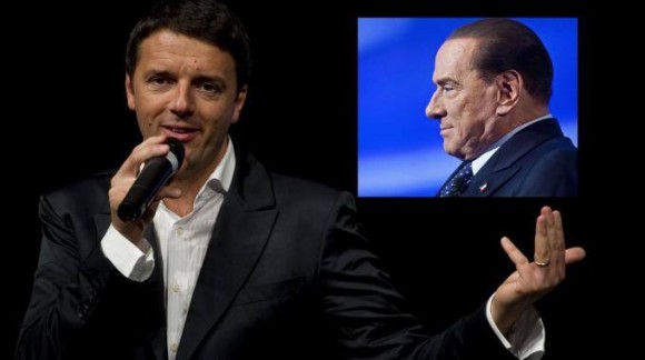 Matteo Renzi y, Silvio Berlusconi . Fotot: ANSA