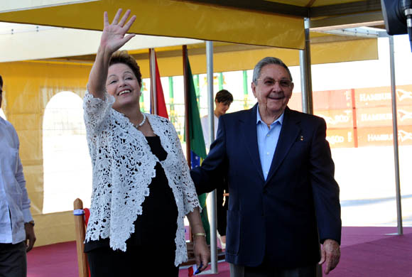 Los presidentes de Cuba y Brasil inauguran Terminal de Contenedores de Mariel. Foto: Ladyrene Pérez/ Cubadebate