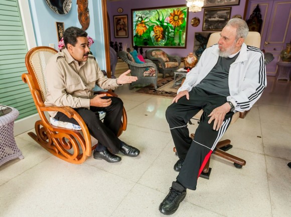 Fidel Castro Ruz recibió en la tarde del jueves a Nicolás Maduro Moros, presidente de la hermana República Bolivariana de Venezuela, quien participó  en la reciente  II Cumbre de la CELAC. Foto: Alex Castro.