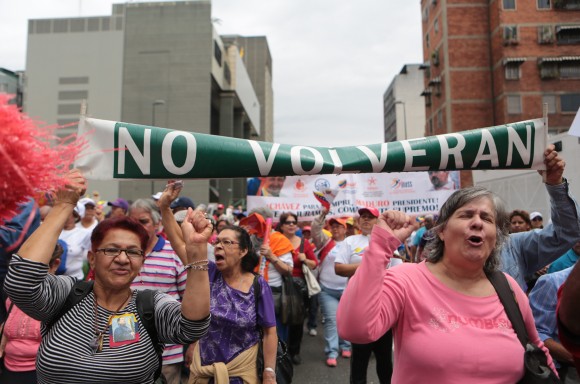 Manifestación de venezolanos de la Tercera Edad