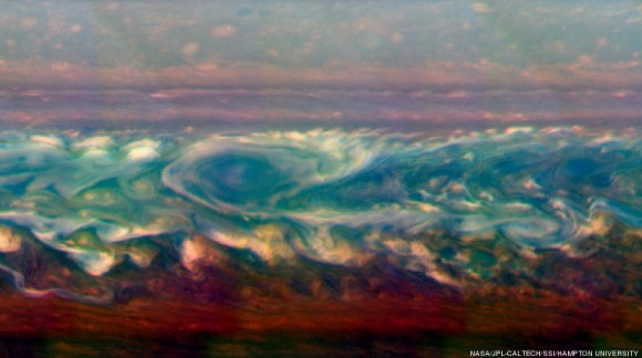 Tormenta en Saturno. Foto: Casidi/ NASA