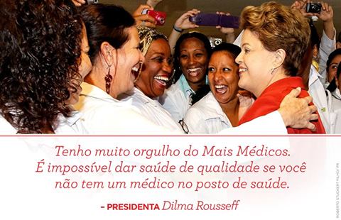 Dilma con los médicos