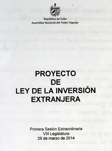 Foto de Proyecto de Ley de Inversión Extranjera