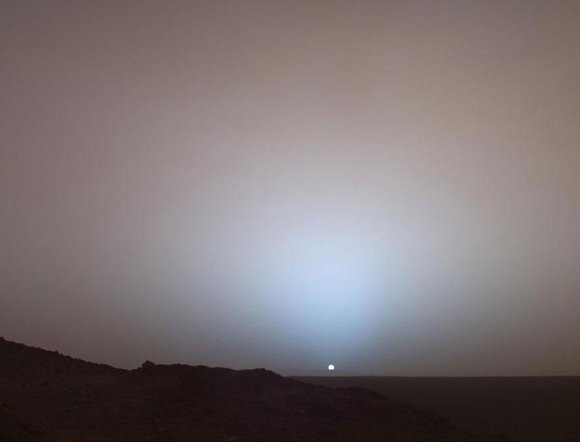 Puesta de sol en Marte
