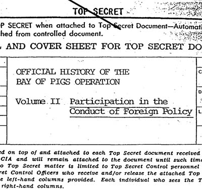 Detalle de la portada del Volumen 2 del Informe Oficial de la CIA.