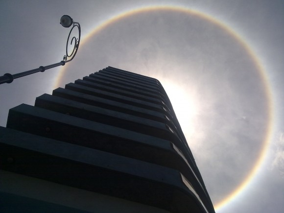 Halo Solar desde el hotel Deauville. Foto: Nelson Suárez Marrero