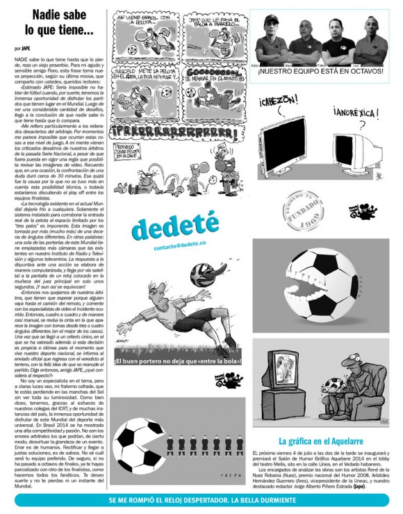 Periódico Juventud Rebelde, domingo 29 de junio de 2014