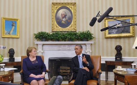 Michelle+Bachelet+se+reúne+con+Barack+Obama+en+la+Casa+Blanca