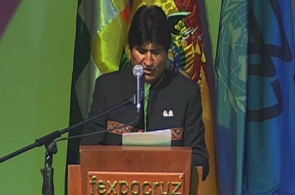 El presidente Evo Morales, en la inauguración de la cumbre del G77. | Foto: @mincombolivia - Ministerio de Comunicación Agencia