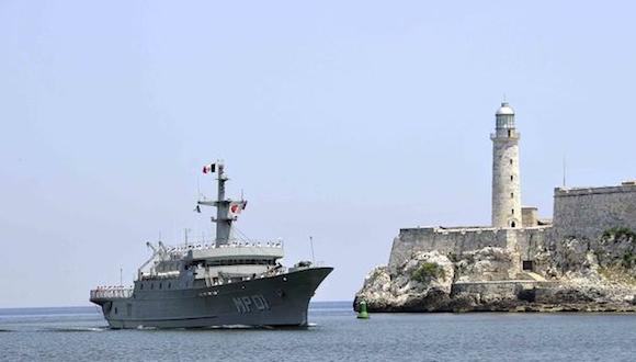 Visita del buque Multipropósito MP-01 “Huasteco”, de la Armada de los Estados Unidos Mexicanos, en La Habana, el 9 de julio de 2014. AIN FOTO/Marcelino VAZQUEZ HERNANDEZ