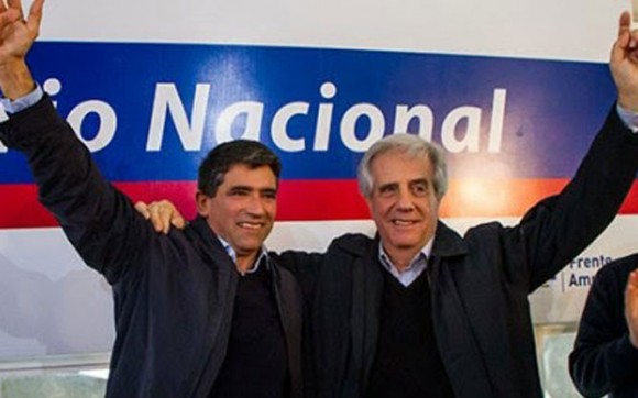 Fórmula presidencial del Frente Amplio, Tabaré Vázquez (der.) y Raúl Sendic.