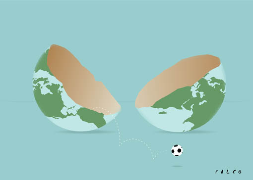 Fútbol world. Caricatura: Falco