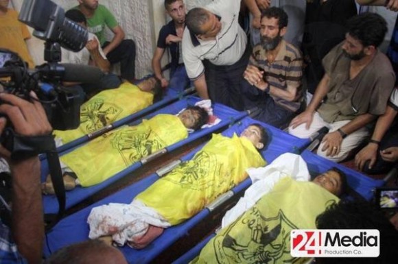 Este 16 de julio Israel asesinó a cuatro niños palestinos que jugaban fútbol en una playa de Gaza. Foto: 24MediaProduction/ Twitter
