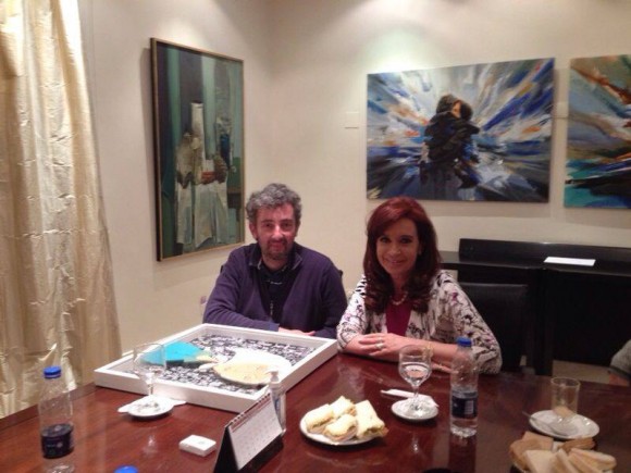 Encuentro de Cristina Fernández de Kichner con Guido, el nieto de Estela Carlotto