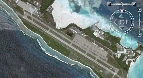 Diego García es el sitio de una importante base militar de Estados Unidos en el medio del Océano Índico arrendado de Gran Bretaña en 1966 Foto: Google Map.