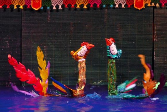 Espectáculo Estampas vietnamitas, por el Teatro de Marionetas Acuáticas de Thanglong, de Hanoi, Republica Popular de Viet Nam, en la Carpa Trompoloco, de La Habana, Cuba, el 17 de agosto de 2014. Foto: /Modesto GUTIÉRREZ CABO/ AIN