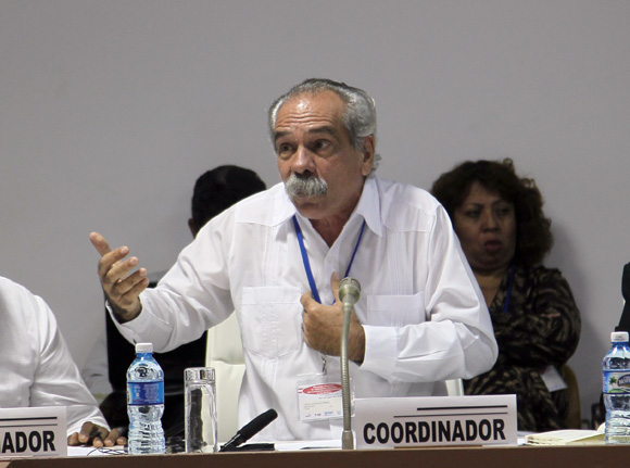 Reunión Técnica de especialistas y directivos para la prevención y el enfrentamiento al virus del Ébola que se efectúa en el Palacio de las Convenciones de La Habana.