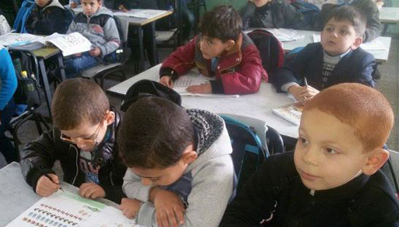 En la escuela de Rafa’i las actividades empezaron tarde, como en el resto del sistema educativo. Foto: BBC Mundo 
