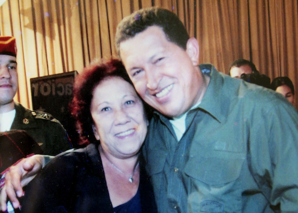 Con Hugo Chávez en Caracas.