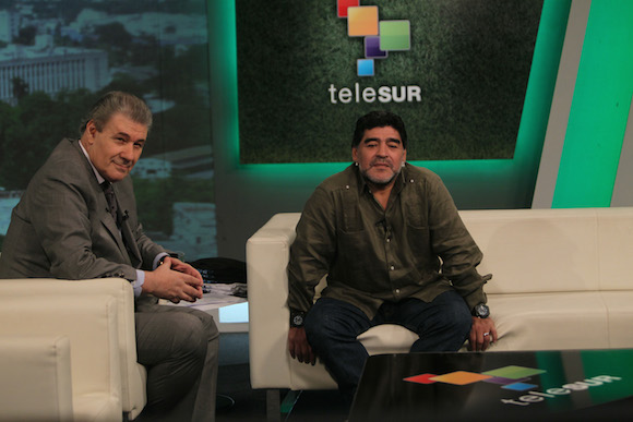 De Zurda en La Habana, con Maradona y Víctor Hugo. Foto: Ismael Francisco/ Cubadebate