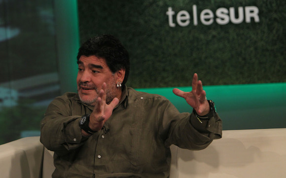 De Zurda en La Habana, con Maradona y Víctor Hugo. Foto: Ismael Francisco/ Cubadebate