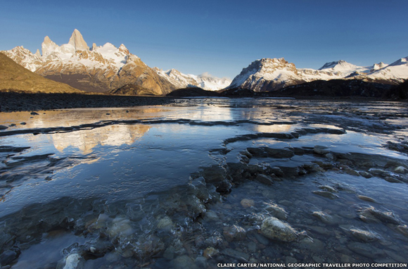 La ganadora de la categoría “Río” fue Claire Carter por su imagen de un río helado en la Patagonia, Argentina. Foto: BBC Mundo.