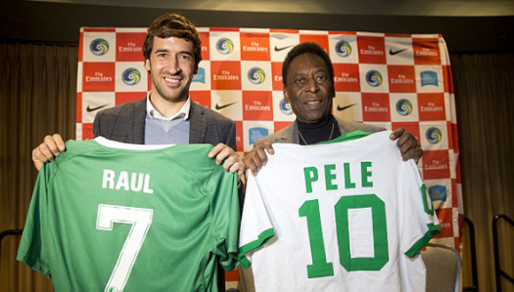 Leyendas como Raúl y Pelé han formado parte de la historia del club norteamericano. Foto tomada de sport.net