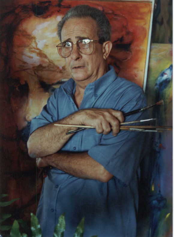 José Delarra en su estudio. Foto: Archivo de la familia