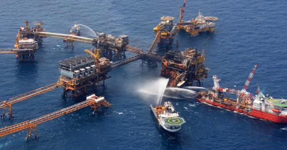 plataforma petrolera en el Golfo de México