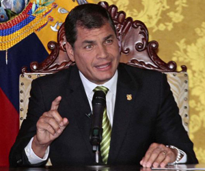El presidente ecuatoriano Rafael Correa acogerá reunión entre Nicolás Maduro y Juan Manuel Santos. Foto: Archivo