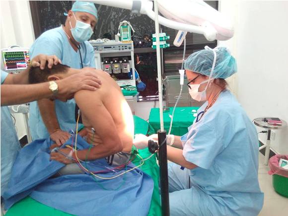 Foto: Facebook de la brigada médica cubana en Nepal.