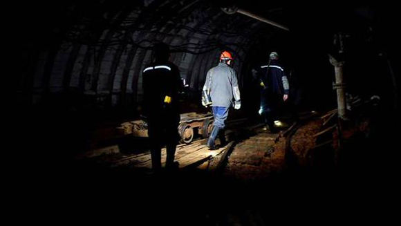 Donetsk-mineros atrapados