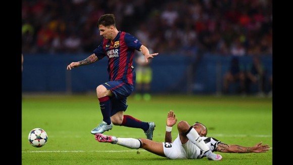 Messi en el Barca-Juventus  en la Final de la Champions, 6 de junio de 2015. Foto: AFP